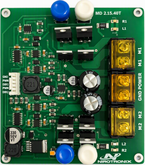 MD 2.15.40T — Dual Channel 15A DC Motor Driver with Onboard Test